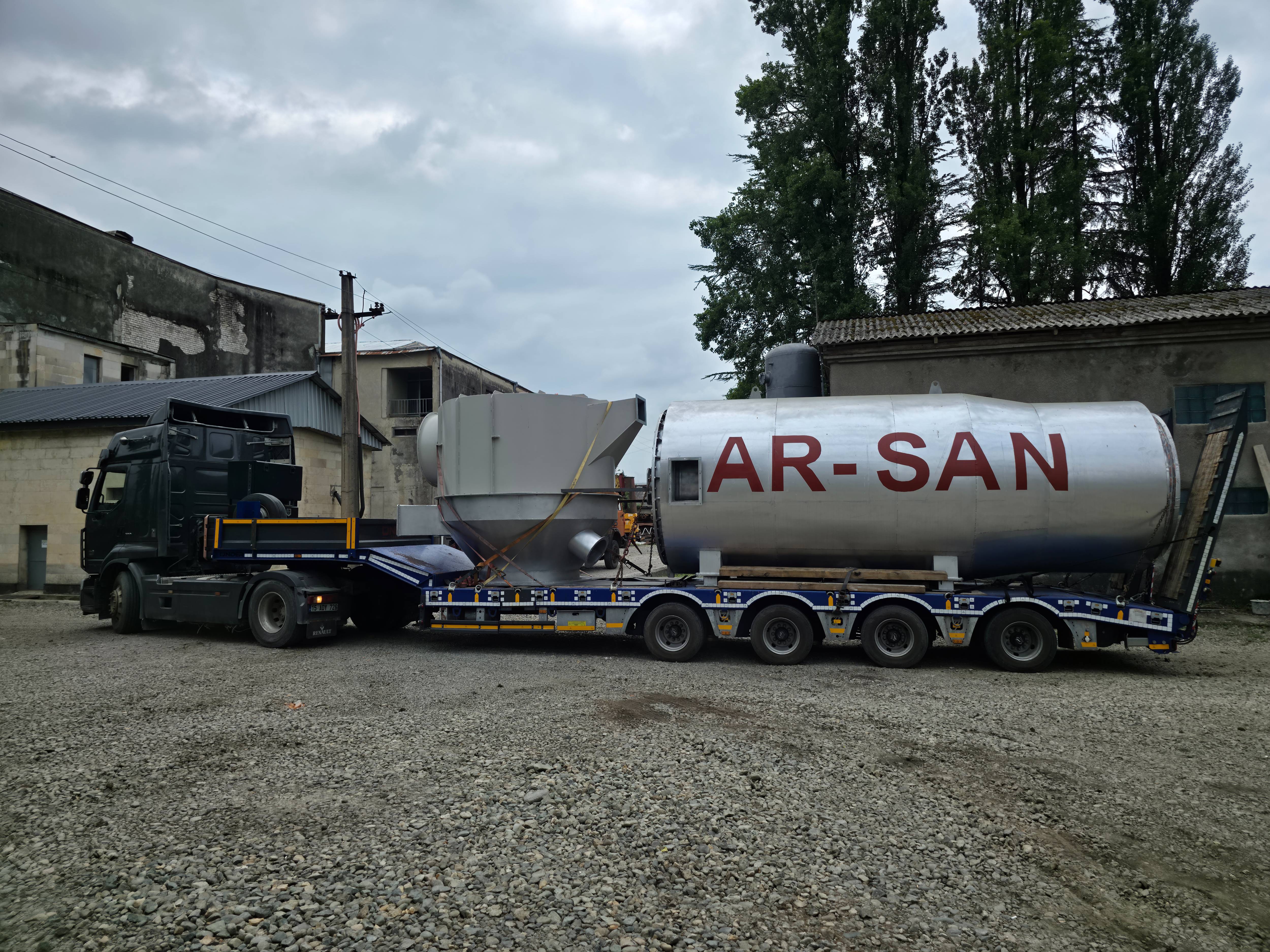 Image of transportation truck on the road